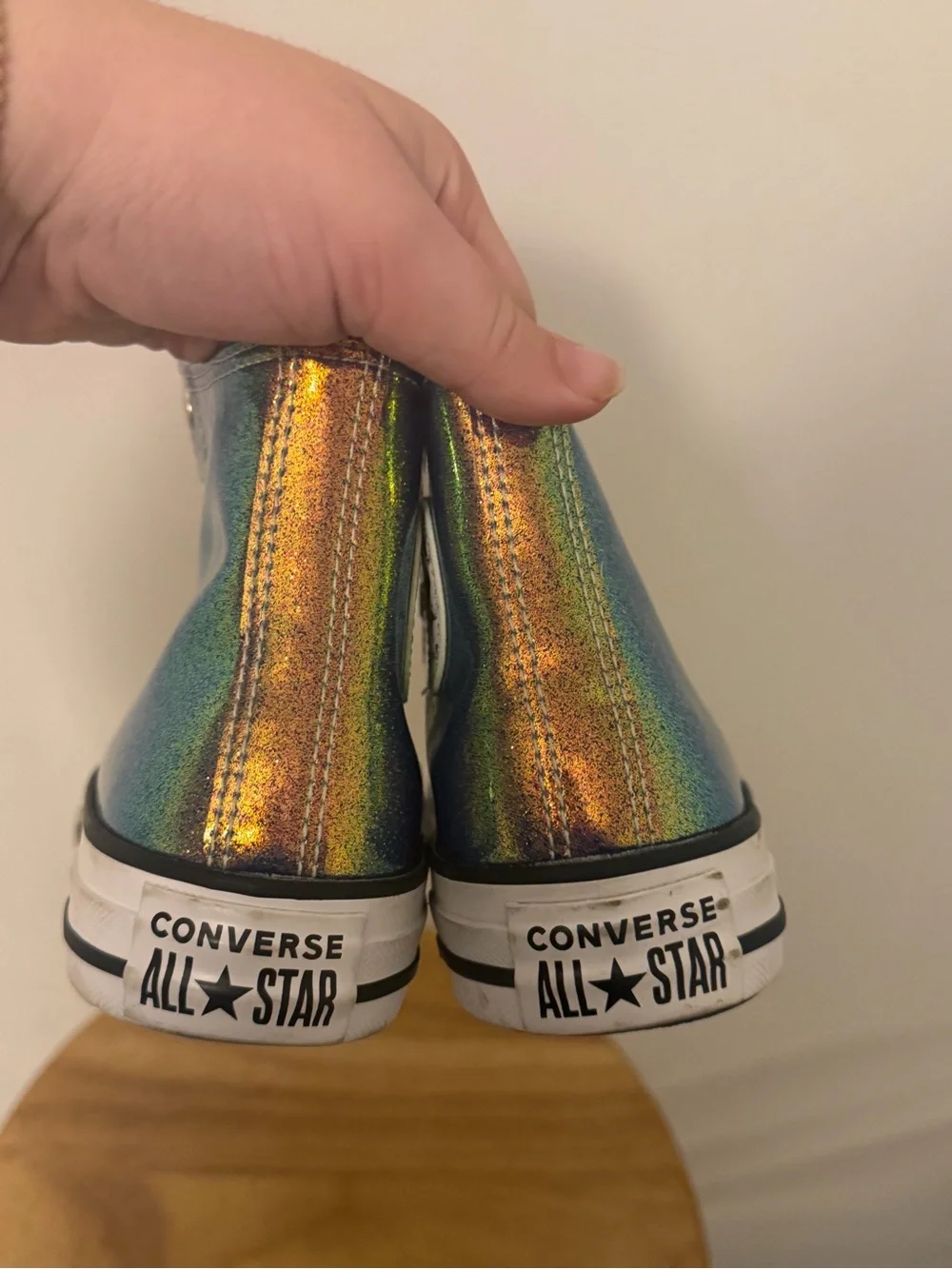 Converse Kids' Iridescent Teal/Blue High Top Sneakers
